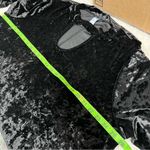 Elegant Black Velvet Dress 3x witchy grunge velour long sleeve keyhole neckline Photo 4