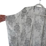 Natural Life Grey White Floral Kimono Wrap Shawl Boho Womens One Size Photo 1
