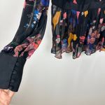 Anthropologie Maeve Floral Chiffon Blouse Open Back Tunic Cottagecore US 4 NWT Photo 12