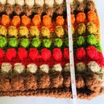 Vintage Multicolor Granny Crochet Bag with Acrylic Handles Vintage Photo 7