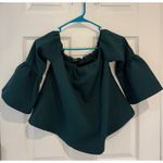 Paper Heart  Off Shoulder Top Bell Sleeve Green Blouse Party‎ Cocktail Medium Photo 1