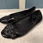 Tory Burch Women's Black Patent Leather Ballet Shoes Loafers Logo Size 6.5 Photo 1