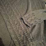Ralph Lauren Lauren  Black Open Front Linen Cardigan Photo 5