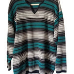 S4 90s VTG Cattivo Stripe Ramie Cotton V Neck Sweater Size S/M Blue Size undefined Photo 0