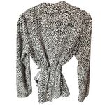 Susan Bristol  Vintage Ivory Black Leopard Print Tie Belt Jacket size Medium Photo 3