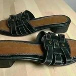 Montego Bay Club 90s Y2K Style  Leather Upper Black Slip On Flats Size 7 Photo 5
