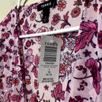 Torrid NEW 1X Pink Chiffon Ruched Sleeve Kimono Duster long sheer Floral NWT Photo 2