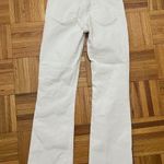 ZARA Midrise Cropped Flare White Jeans 00 Photo 2