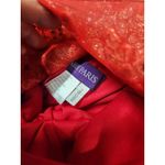 Abby Paris Tulle w/Embroidery Formal Gown Dress Size 2 Red Photo 8