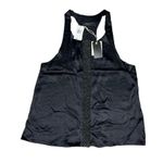Rag and Bone  Silk Racerback Leather Sequins Tank Top in Black, Size 2, NWT Photo 0