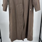 London Fog  Limited Edition Brown Trench Coat faux suede L full length retro Photo 4