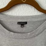 Lightweight Grey Sweater Top Pearl Detail Women's size large Photo 2