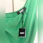 DKNY NWT  Saty Lacno Women's One Shoulder Asymetrical Green Pleated Dress Small Photo 3