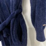 Savage X Fenty Size M/L Navy Blue Robe Side Pocket Removable Belt Comfy Plush Photo 8