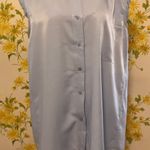 Oversize shoulder pads sleeveless shirt in blue size L Size L Photo 8