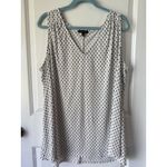Lane Bryant  Sleeveless Black‎ White Blouse 22 24 Polka Dot Top Shirt Plus Work Photo 3