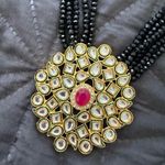 Indian Pakistani bridal wedding jewelry set Black Photo 1