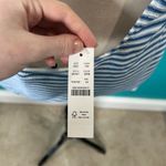 J.Crew NWT  Textured Squareneck Scoop Back One-Piece Swimsuit Blue Stripe Size 24 Photo 5