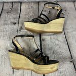 Kenneth Cole Wedge Sandals Black Leather Straps Buckle - Two sizes R8.5 L9 Photo 6