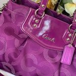 Coach  Ashley Dotted Op Art Purple Satchel /Shoulder Bag Photo 1