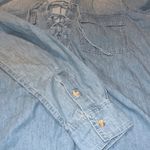 SO  juniors size small lace up LE shirt v neck cuffed sleeves round hem twill NWT Photo 4