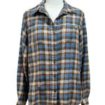 Woolrich  Bluebell Flannel Plaid Shirt Size Medium Photo 0