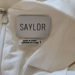 Saylor Krysta Jumpsuit White Sleeveless Small Feathers Bridal Wedding Photo 10