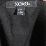 XOXO Vintage Y2K  Black Peplum Pencil Dress Keyhole Neck Size 7/8 Corporate Goth Photo 10