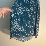 Christina B Teal Floral Tank Top Blue Size L Photo 2
