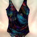 MiracleSuit MIRADONNA BY WO SIZE 16 Vibrant Leaf PatternOne piece swimsuit clean Photo 0