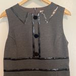 MICHAEL Michael Kors Charcoal Shift Dress with Patent Accents Gray Size 8 Photo 1