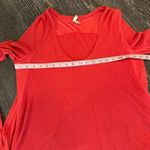 Free People  Malibu Thermal Top medium red V-Neck Long Sleeve Pullover Women Photo 8