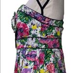 London Times  pleated floral strapless bow on front Photo 2