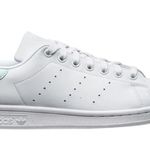 Adidas White & Mint Green Stan Smith Shoes Photo 0