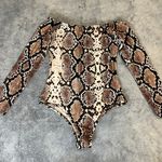 Pretty Little Thing Adhria White Snake Print Bardot Thong Bodysuit Photo 7