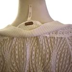 Free People  Spring Valley Lace Trim Ivory Knit Top Oversized Size XS Photo 5