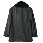 ZARA  Black/Gray Removable Faux Fur Collar Blazer/Jacket(Size Medium) Photo 2