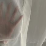 MiracleSuit  sheer tunic top dress coverup white ivory Button Down 3/4 Sleeve med Photo 3