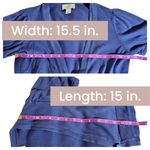 Loft | Ann Taylor  | Blue Short Sleeve Crop Cardigan One Button - Petite Small Photo 5