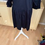 Tuckernuck Navy Crepe Royal Shirt Dress Preppy Minimalist Size Medium Photo 6
