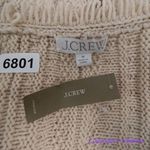 J.Crew NEW  Textured cable-knit lady jacket with fringe, color pale bone, size‎ M Photo 14