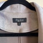 Papillon Women's Grey/Lavender Trench Coat Gray Size M Photo 3