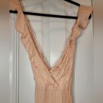 Amanda Uprichard Revolve  silk gown Chandelier maxi dress in Melon size L Photo 4