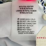 Farm Rio NEW  Swimsuit One Piece High Neck Cutout Floral Blue Geometric Size XL Photo 7