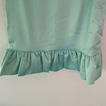 Naked Wardrobe  The Statement Pastel Turquoise Satin Ruffled Mini Skirt XS Photo 1