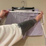 Mango  Gigi Purple Tweed Wrap Mini Skirt Photo 6