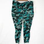 NEW Lululemon Base Pace‎ High Rise Crop 25" Heritage 365 Camo Tidewater Teal 18 Green Photo 2