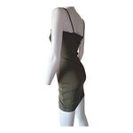 Almost Famous  Small Bodycon Mini Olive Green Button Front Spaghetti Strap Dress‌ Photo 6