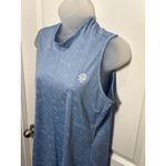 Adidas  Primeblue Sleeveless Mock Neck Golf Top Women L Light Blue Parley Ocean Photo 2