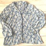 Liz Claiborne  L/G Women’s Light Blue Floral Print Pajamas Set Pjs Size Large Photo 2